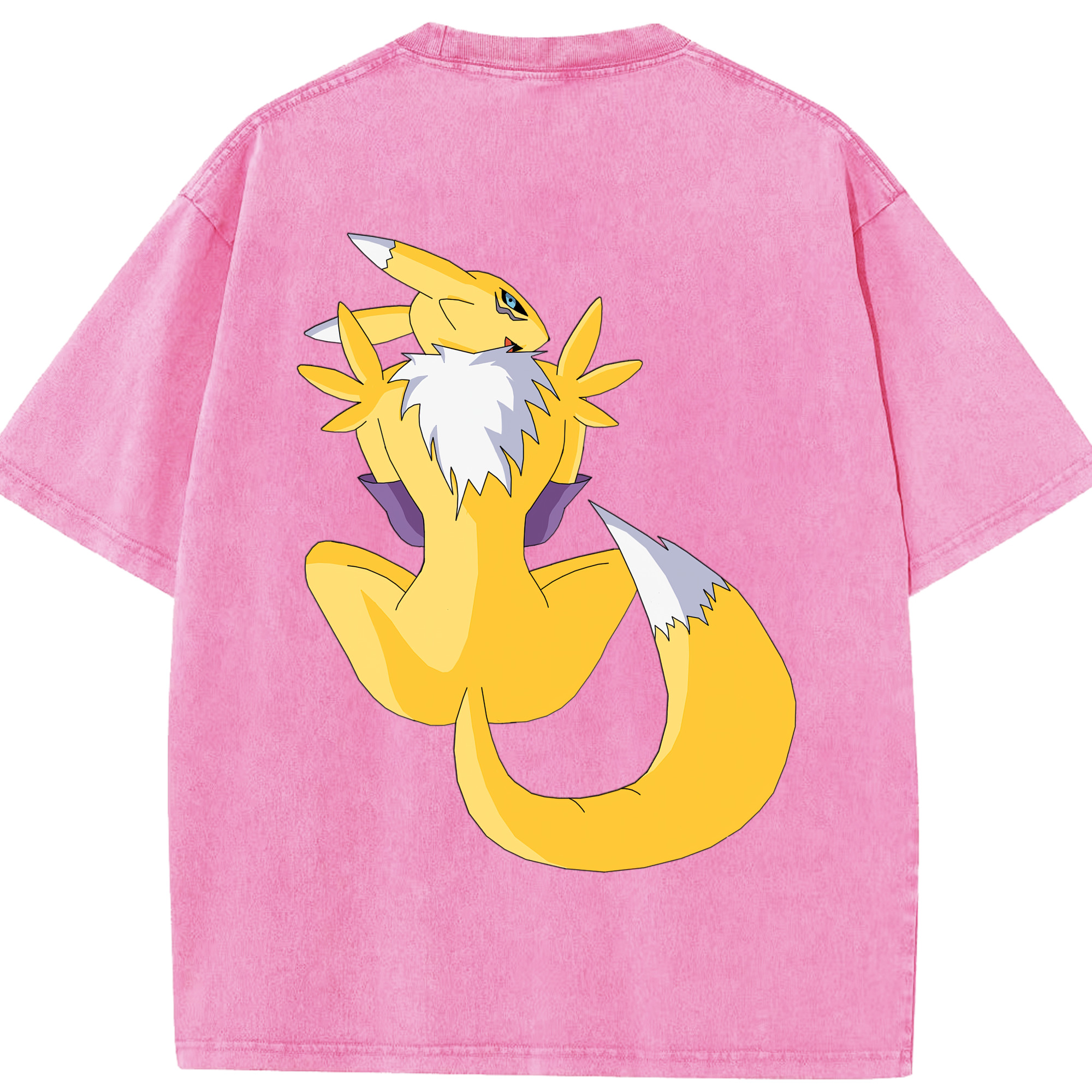（画像用） Digimon デジタルモンスター/デジモン 綿100% ヴィンテージ風 半袖Tシャツ（背面プリント）